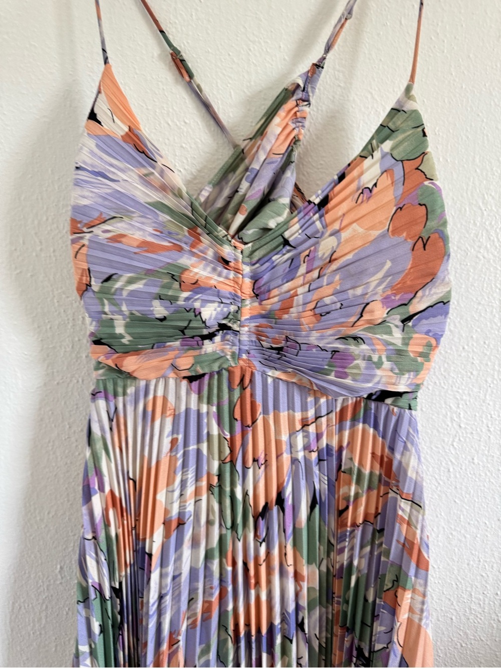 ASTR the Label Blythe Floral Pleated Maxi Dress with Spaghetti Straps - Picture 2 of 4